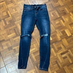 Black label skinny distressed jeans size 26